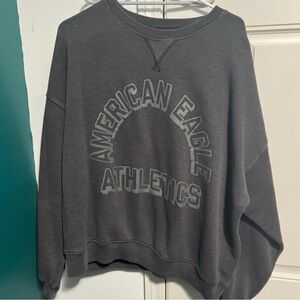 American Eagle Outfitters Women's Charcoal Crew Neck Sweater